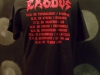 Exodus European tour shirt back